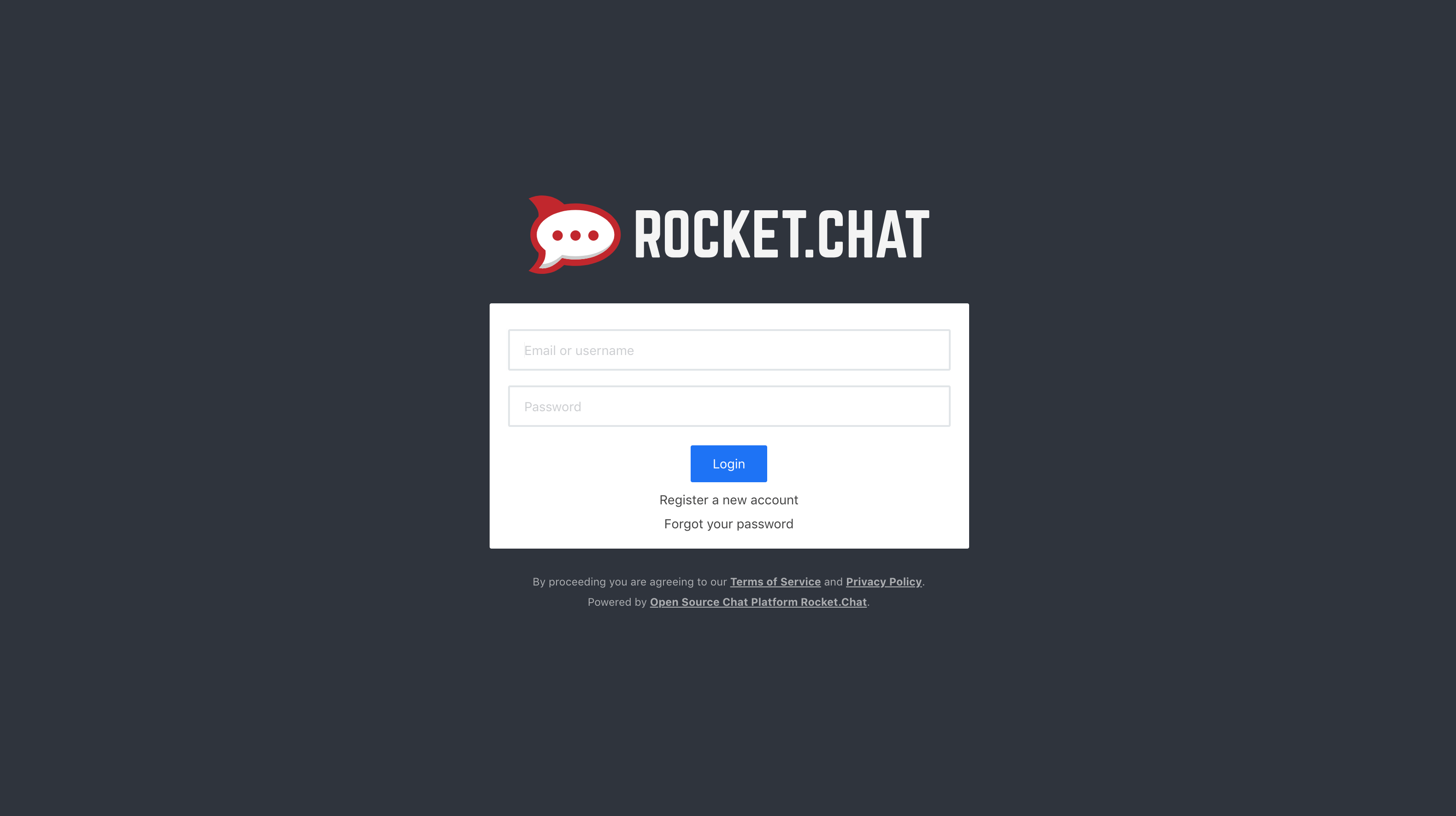 Rocket.Chat 登录